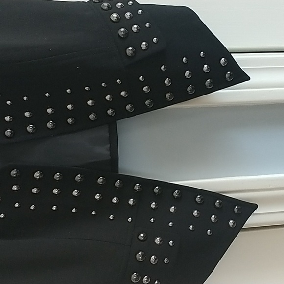 Alberto Makali Black Studded Open Front Vest M - Picture 4 of 11